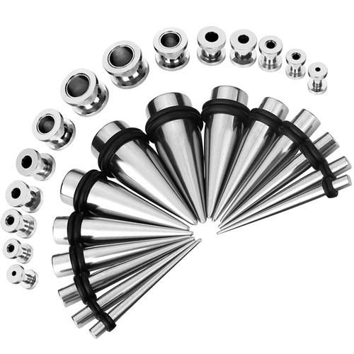28pcs silver steel stretching - silver,